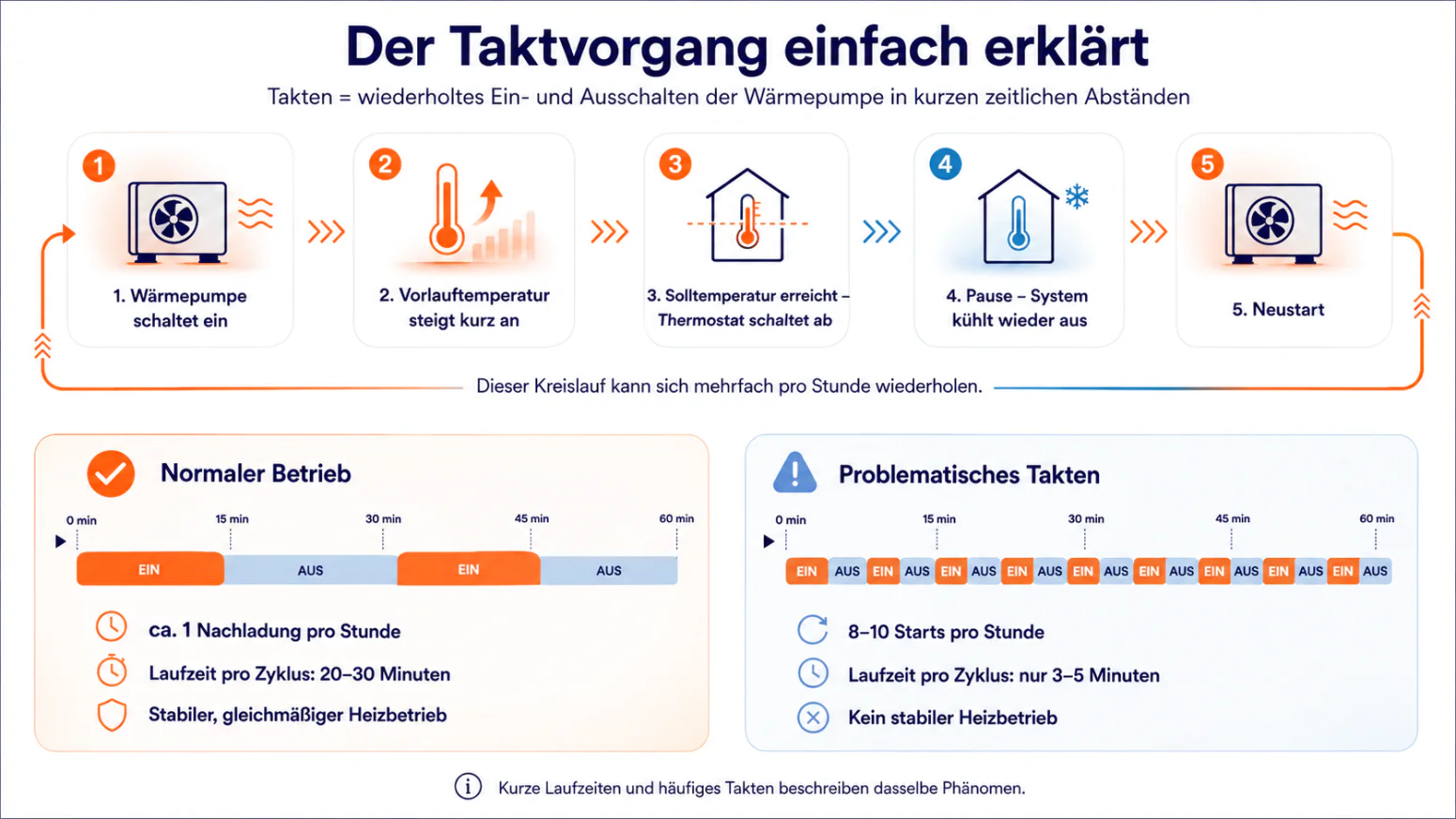 klimeo waermepumpe taktvorgang problembehebung ki generiert